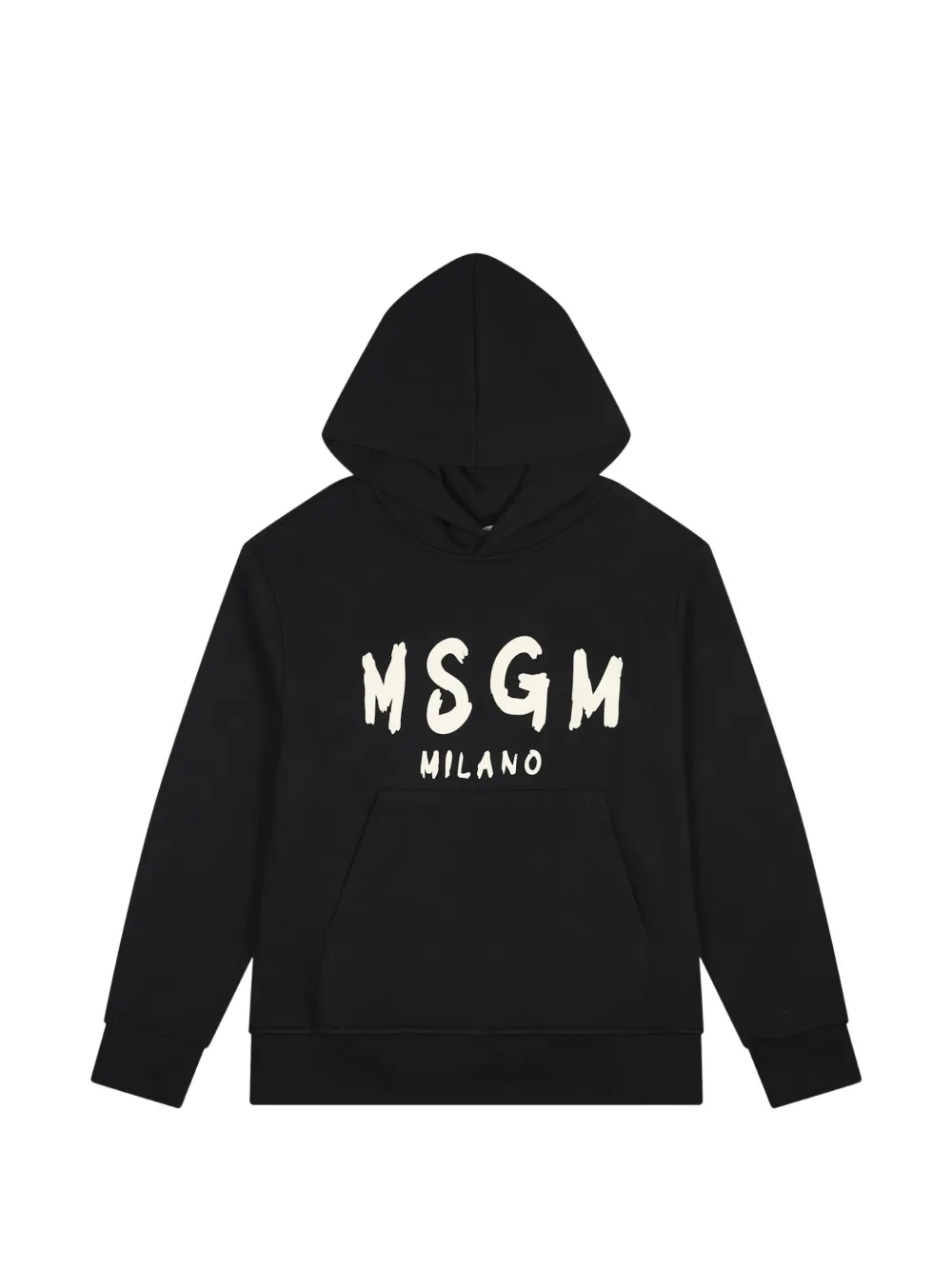 MSGM Kids logo-print hoodie - Nero