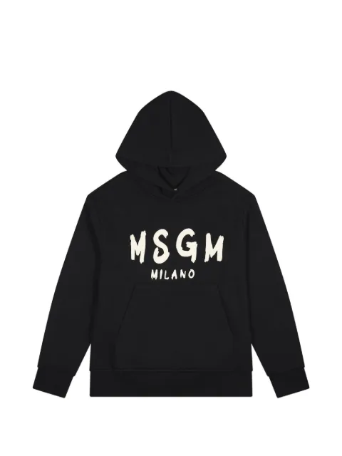 MSGM Kids logo-print hoodie