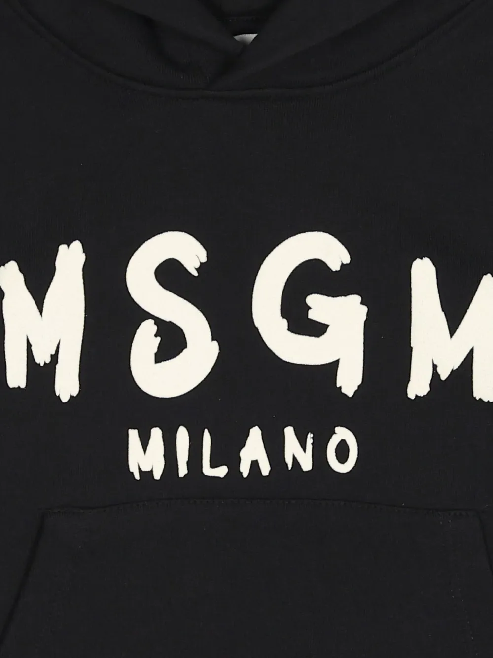 MSGM Kids Hoodie met logoprint Zwart