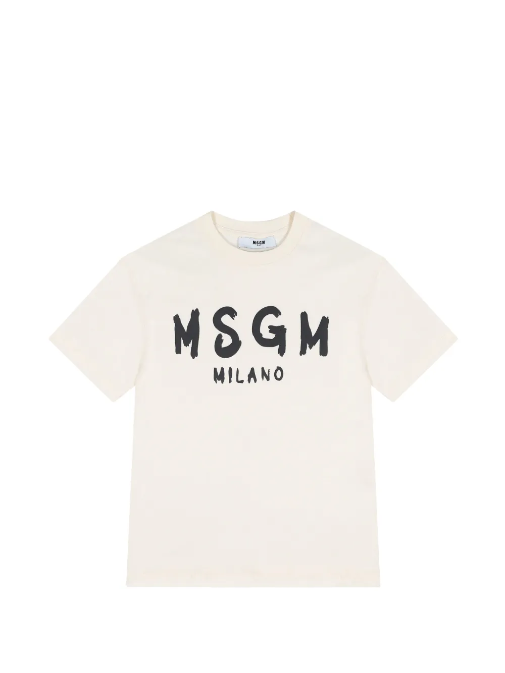 MSGM Kids logo-print T-shirt - Toni neutri