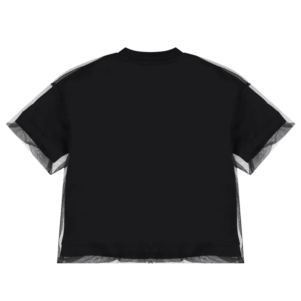 MSGM Kids logo-print T-shirt Zwart