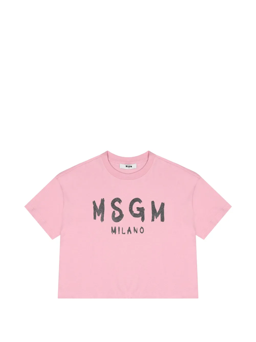 MSGM Kids logo-print T-shirt - Rosa