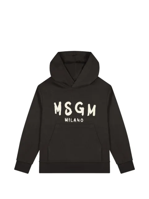 MSGM Kids logo-print hoodie