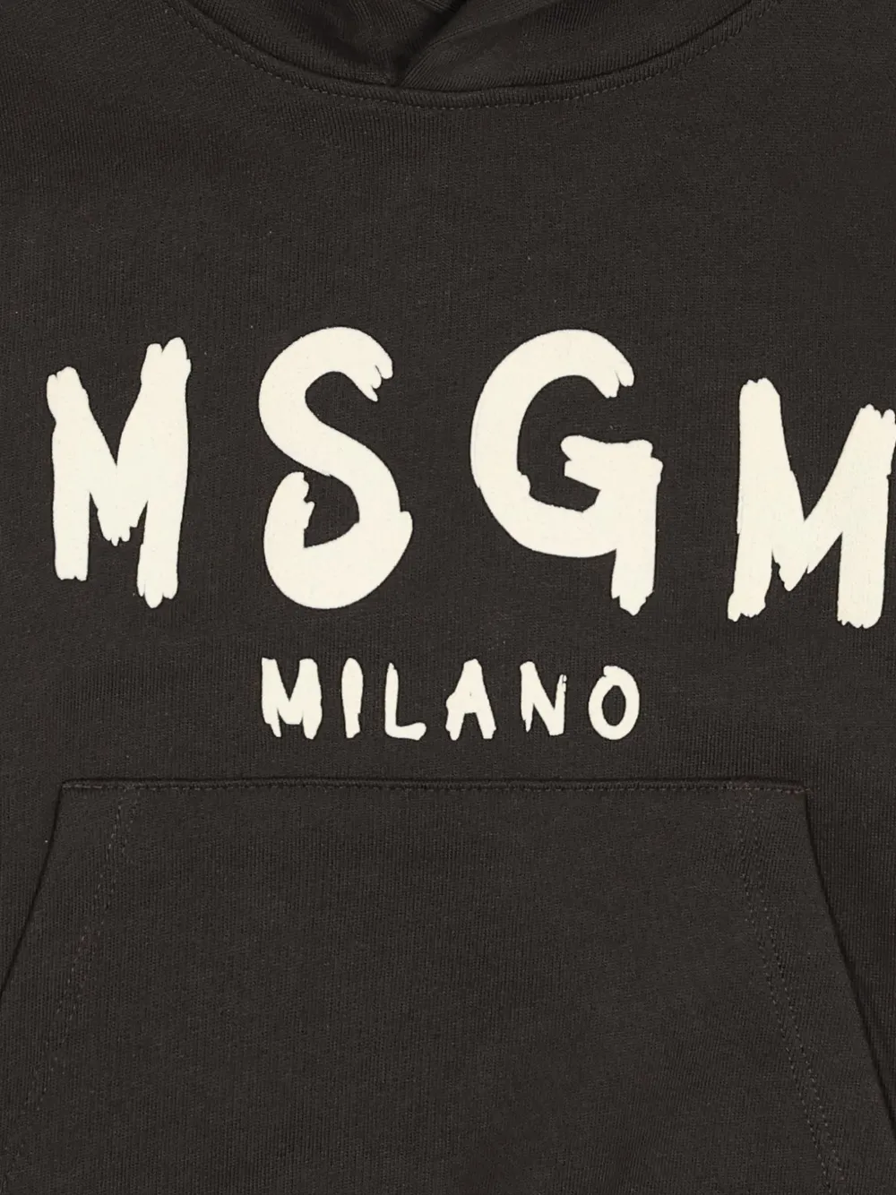 MSGM Kids Hoodie met logoprint Zwart