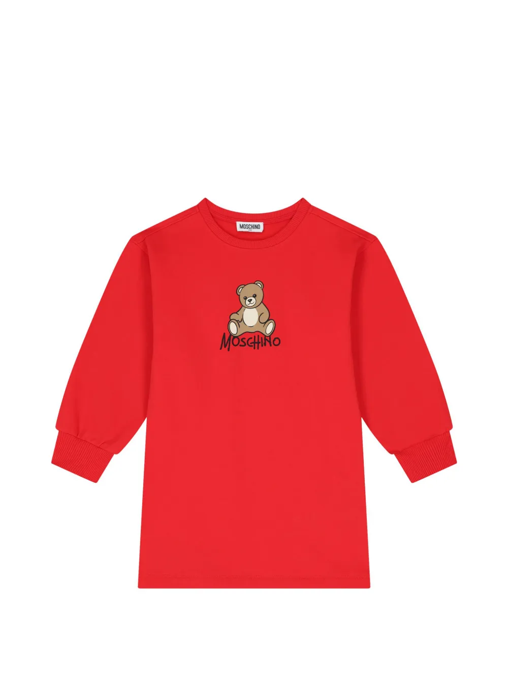 Moschino Kids Teddy Bear long-sleeve dress - Rosso