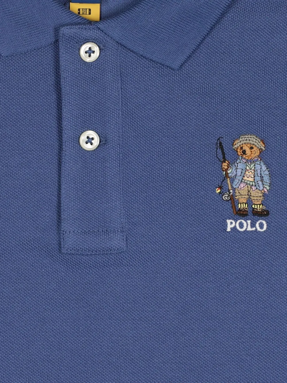 POLO RALPH LAUREN KIDS Polo Bear piqué polo shirt Blauw
