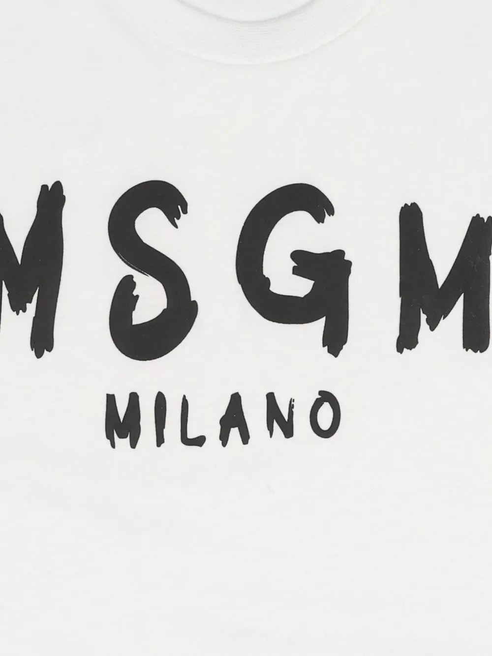 MSGM Kids T-shirt met logoprint en ronde hals Wit