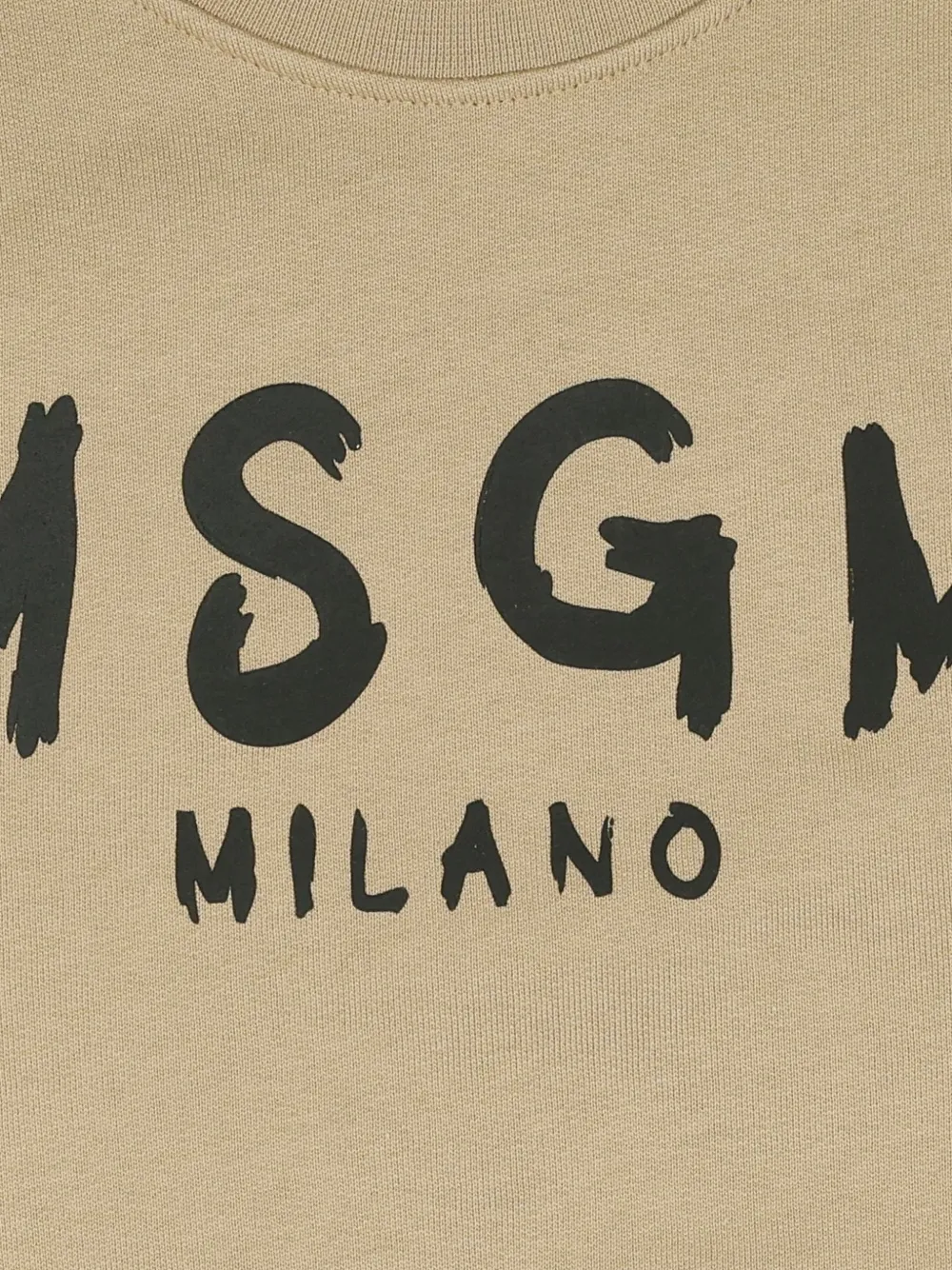 MSGM Kids Sweater met logoprint Beige