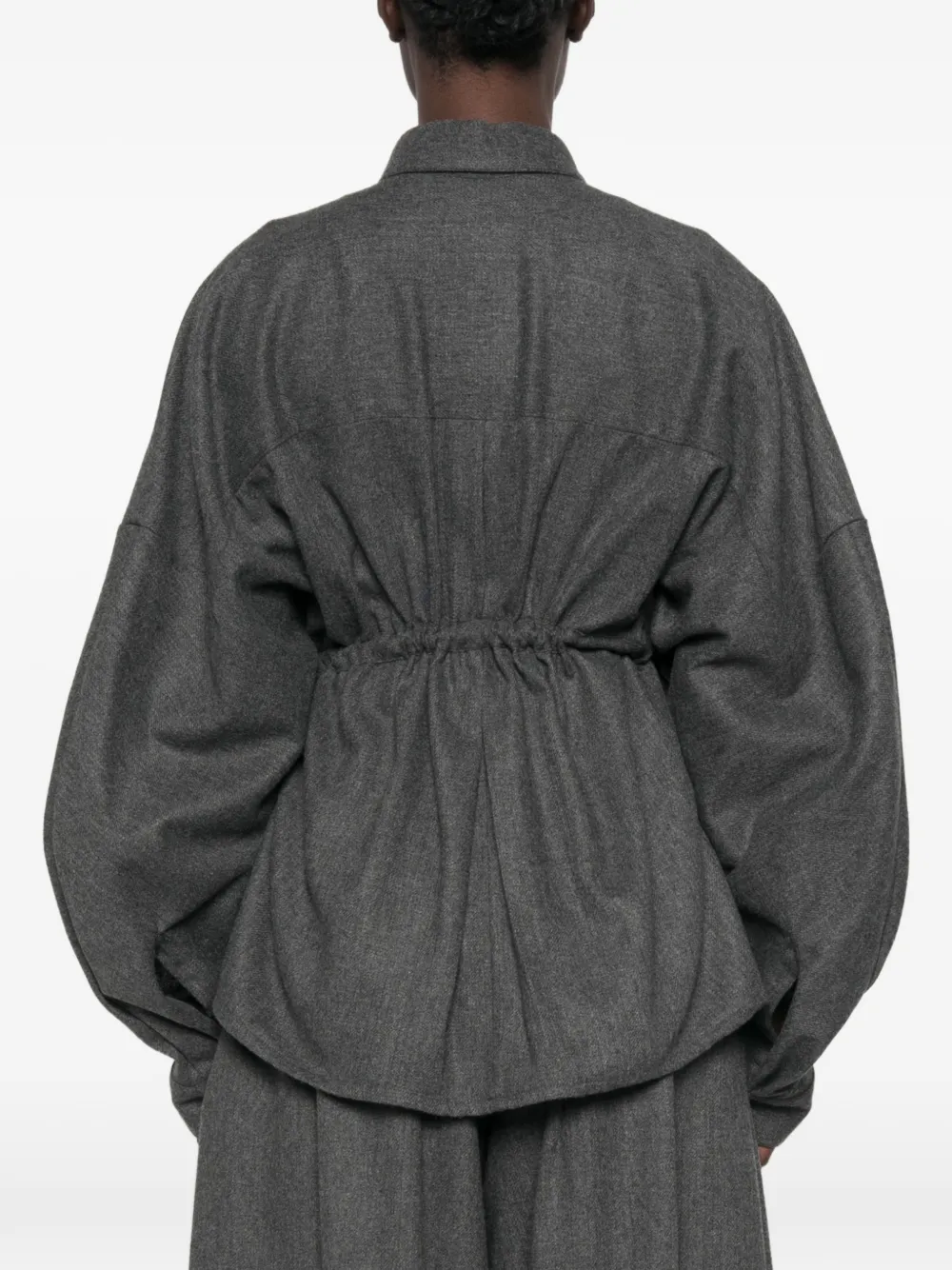 THELATEST E-Dalida blouse met trekkoordtaille Grijs