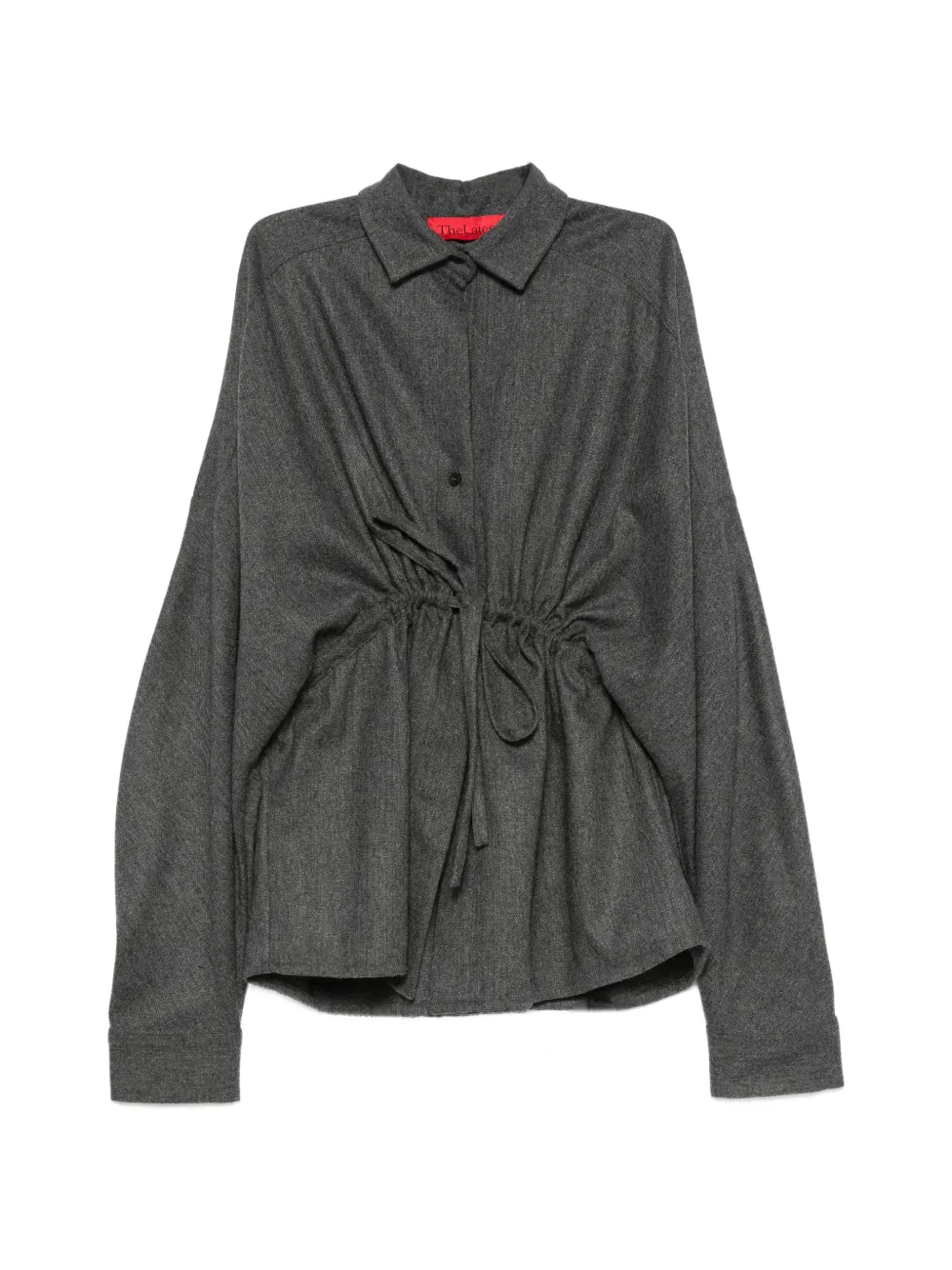 THELATEST E-Dalida drawstring-waist shirt - Grau