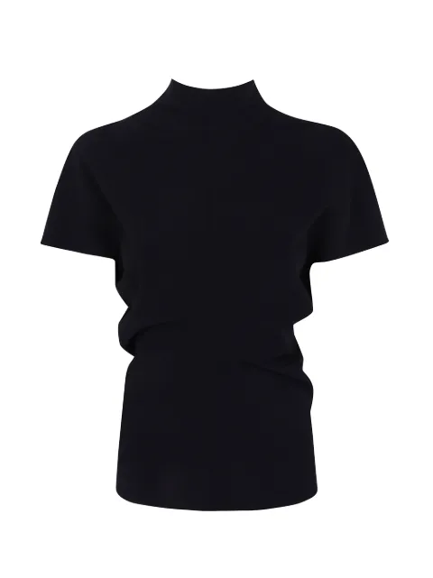 DRHOPE draped high-neck T-shirt