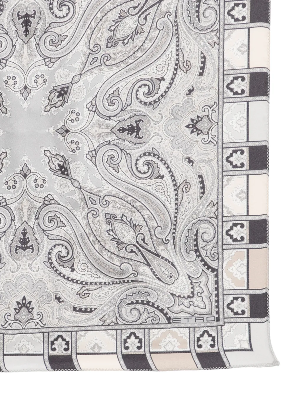 ETRO Sjaal met paisley-print Grijs