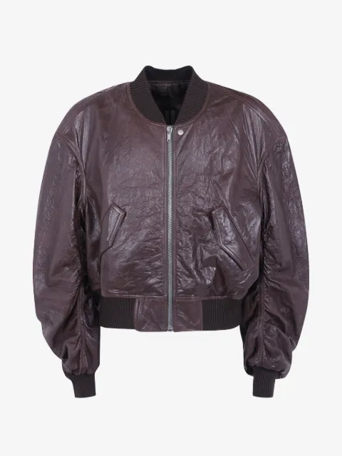 Rick Owens chaqueta bómber con efecto arrugado