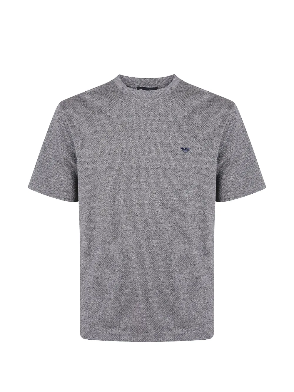Emporio Armani logo-embroidered cotton T-shirt - Grigio