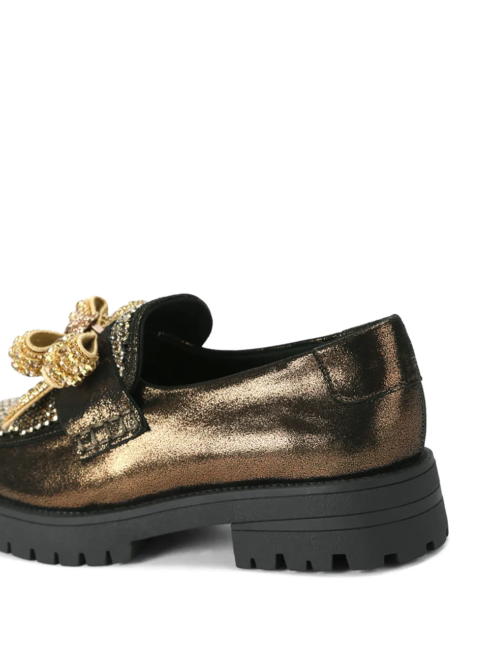 Kurt Geiger London Loafers met strik en kristallen Bruin