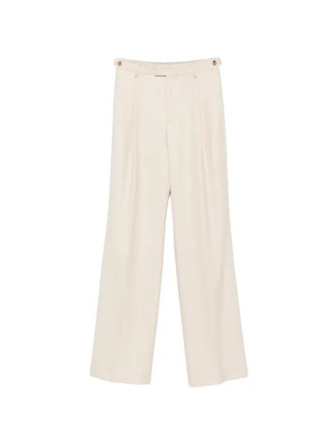 Berwich herringbone pleated trousers