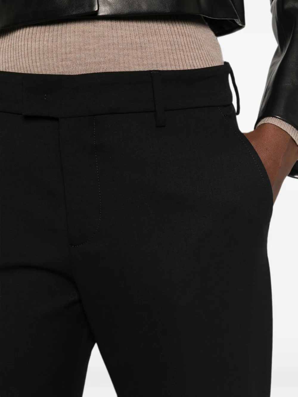 Berwich Alice broek met riemlussen en zak Zwart