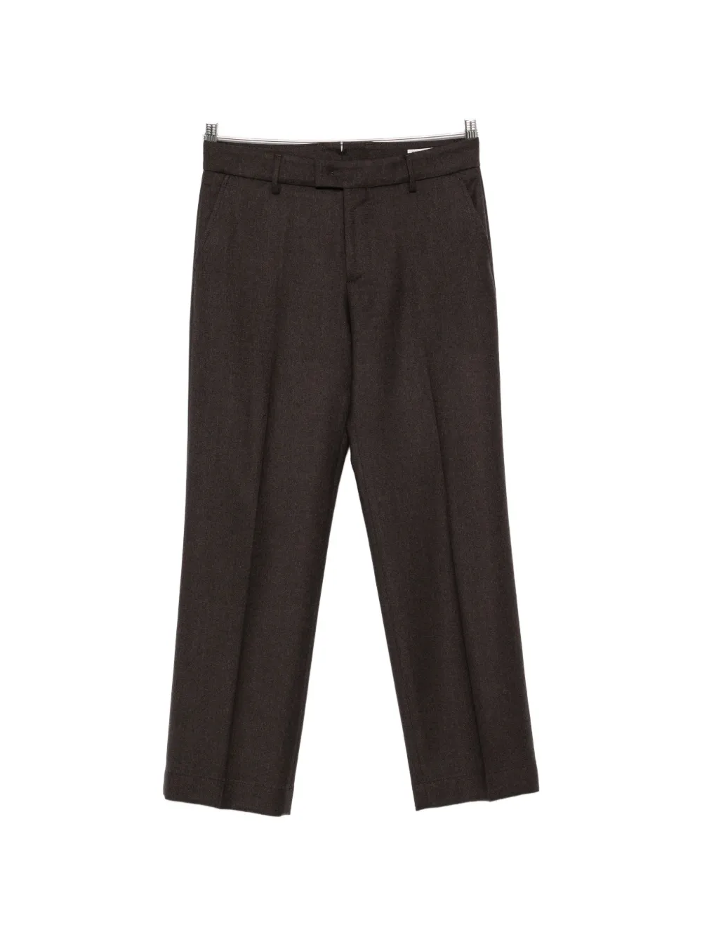 Berwich pressed-crease belt-loop trousers - Braun