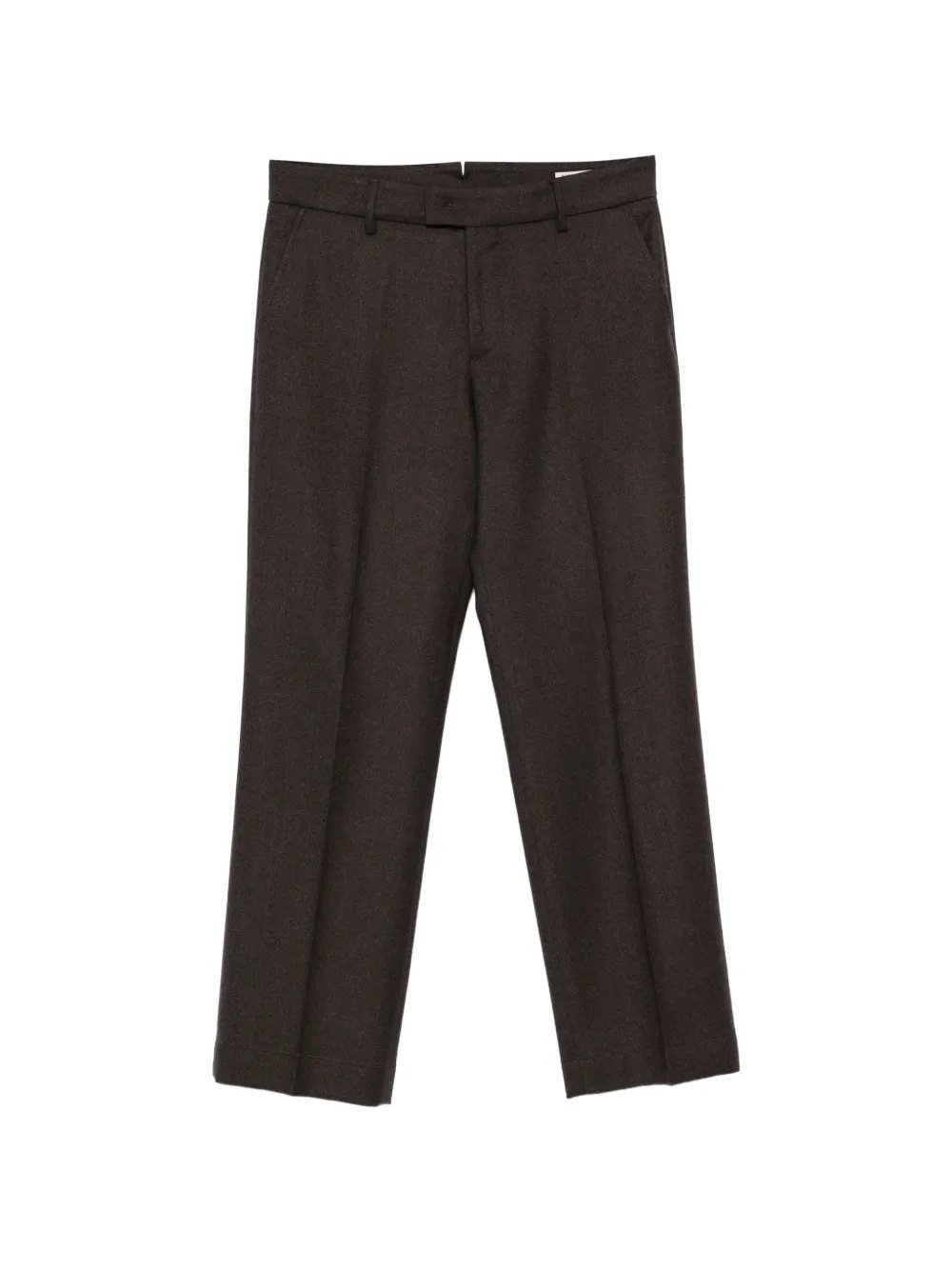 Berwich pressed-crease belt-loop trousers - Braun