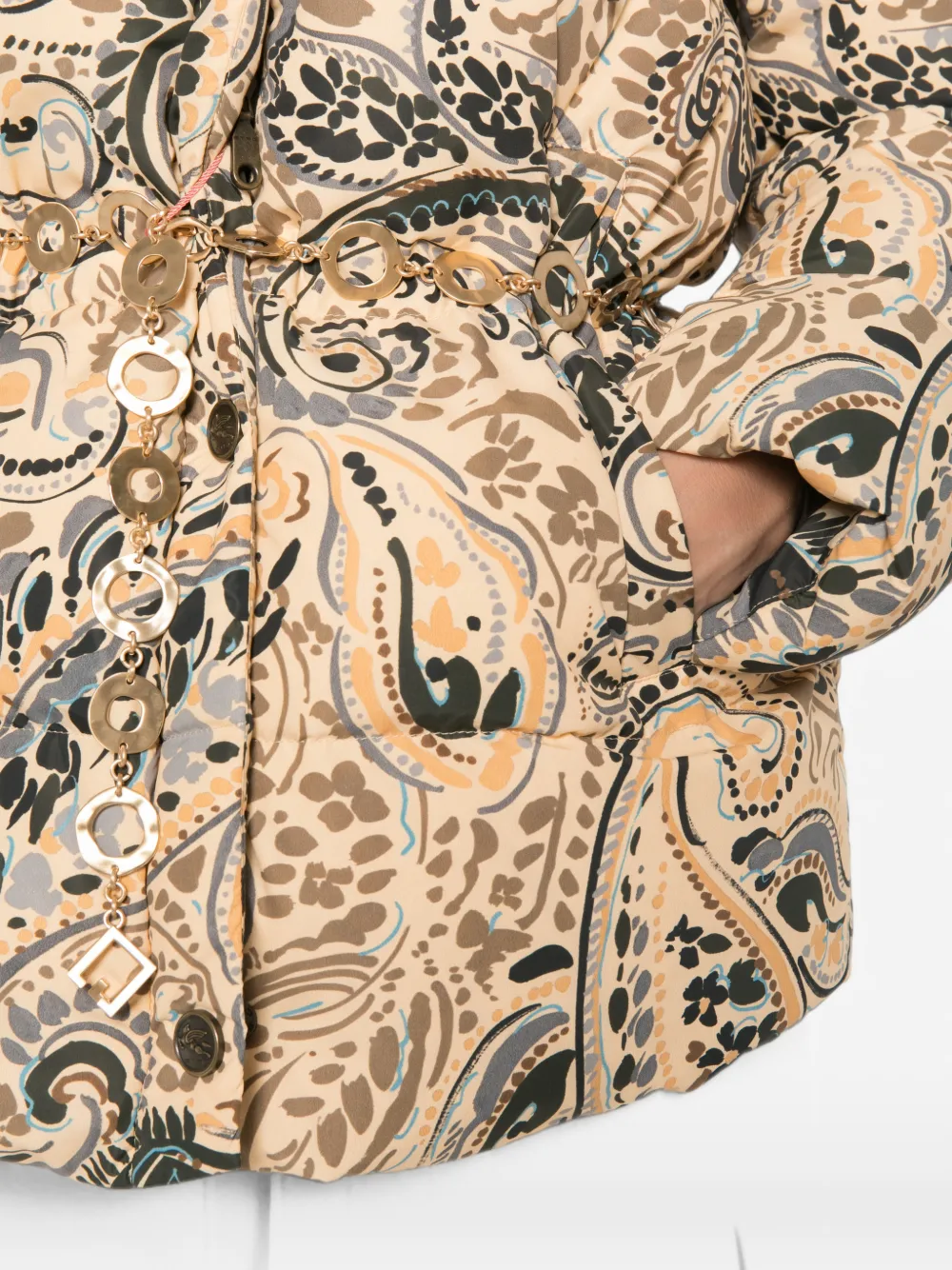 ETRO paisley-print hooded jacket Beige