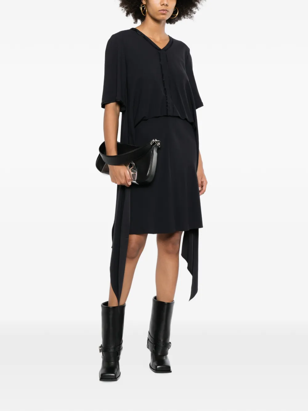 Balenciaga Asymmetrische jurk Zwart