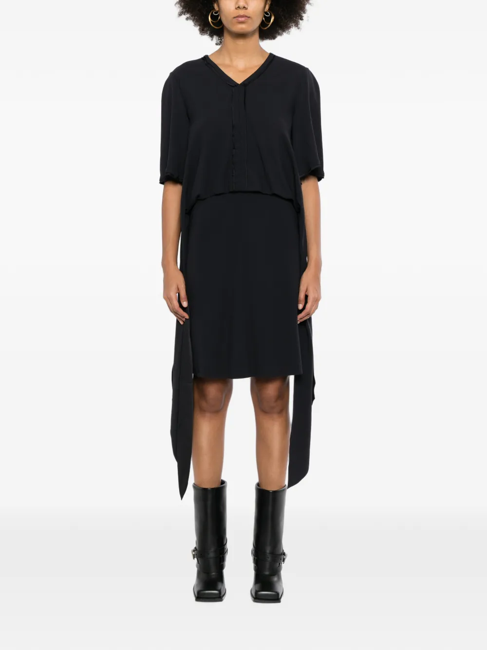 Balenciaga Asymmetrische jurk Zwart