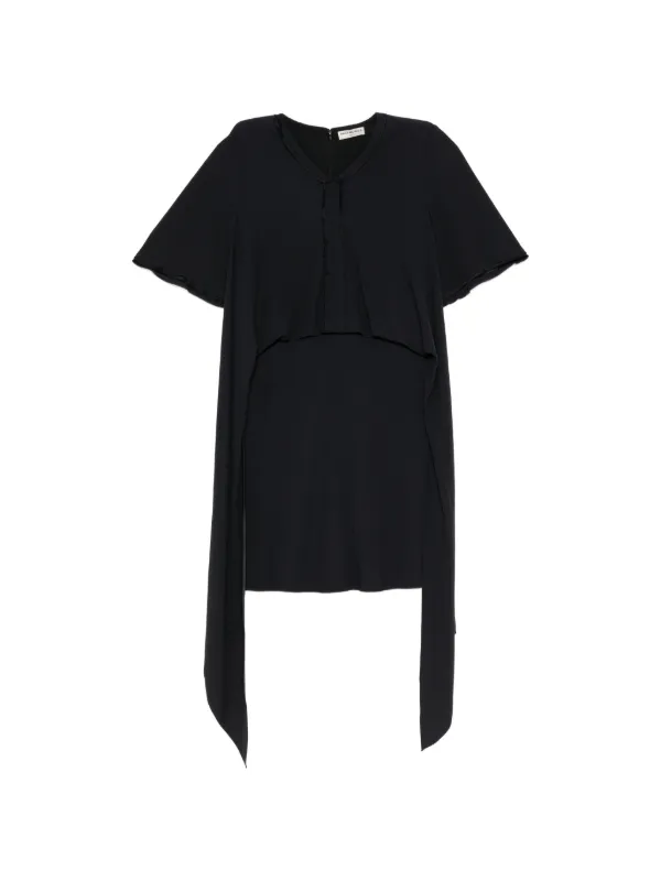 Balenciaga Layered Asymmetric Dress in Black