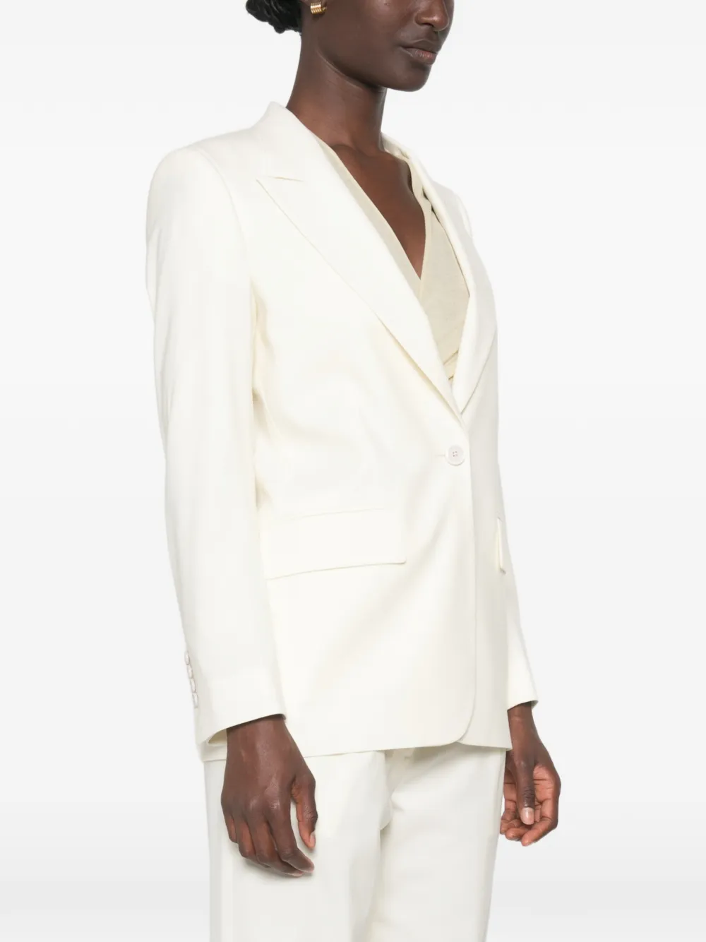 Lardini Blazer met enkele rij knopen Wit