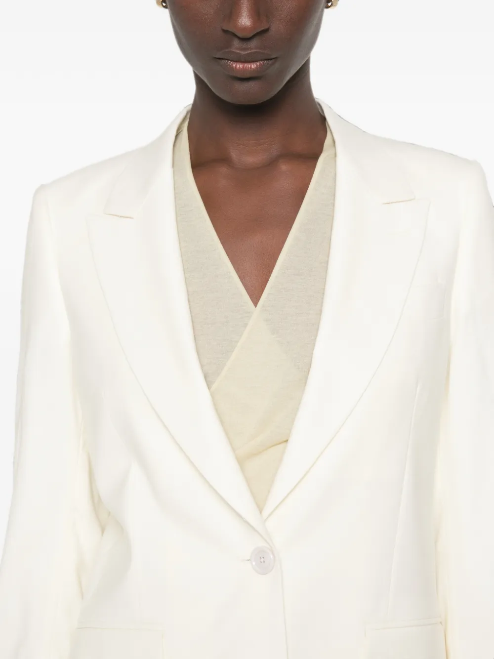 Lardini Blazer met enkele rij knopen Wit