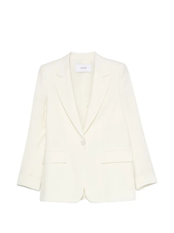 Lardini Single-breasted Peak-lapel Blazer in White