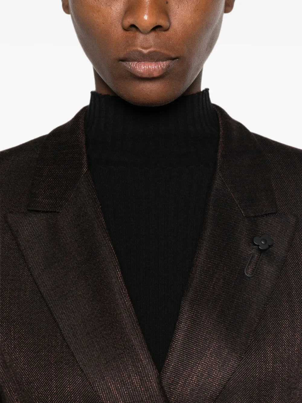 Lardini double-breasted peaked-lapel blazer Bruin