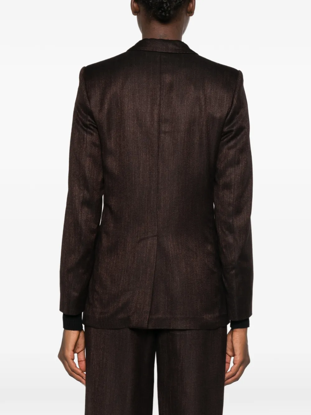 Lardini double-breasted peaked-lapel blazer Bruin
