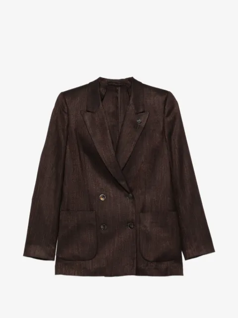 Lardini double-breasted peaked-lapel blazer