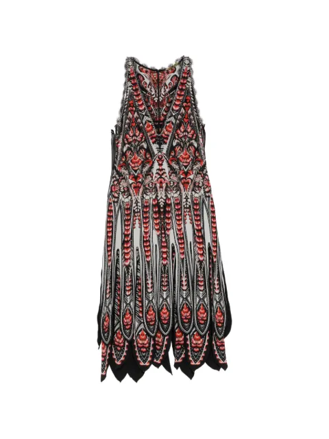 Roberto Cavalli graphic printed midi dress