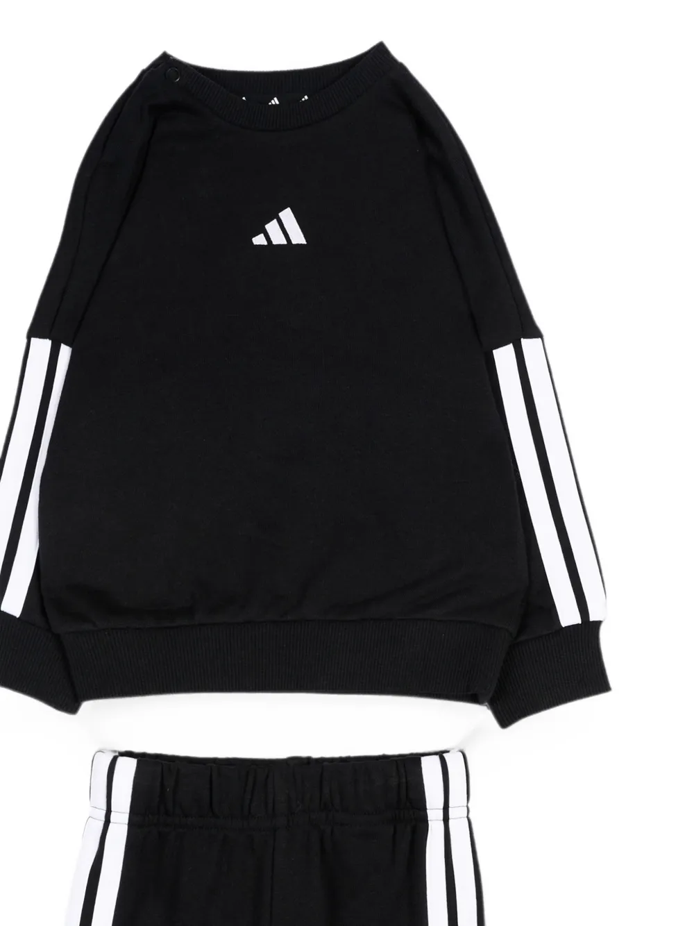 adidas Kids logo-print side-stripe tracksuit Zwart