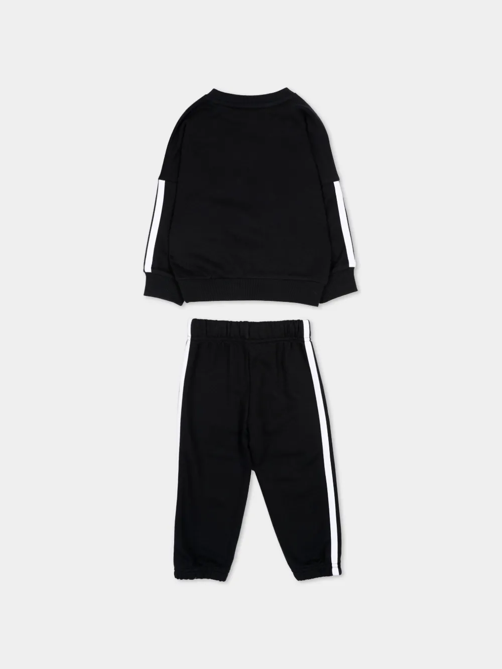 adidas Kids logo-print side-stripe tracksuit Zwart