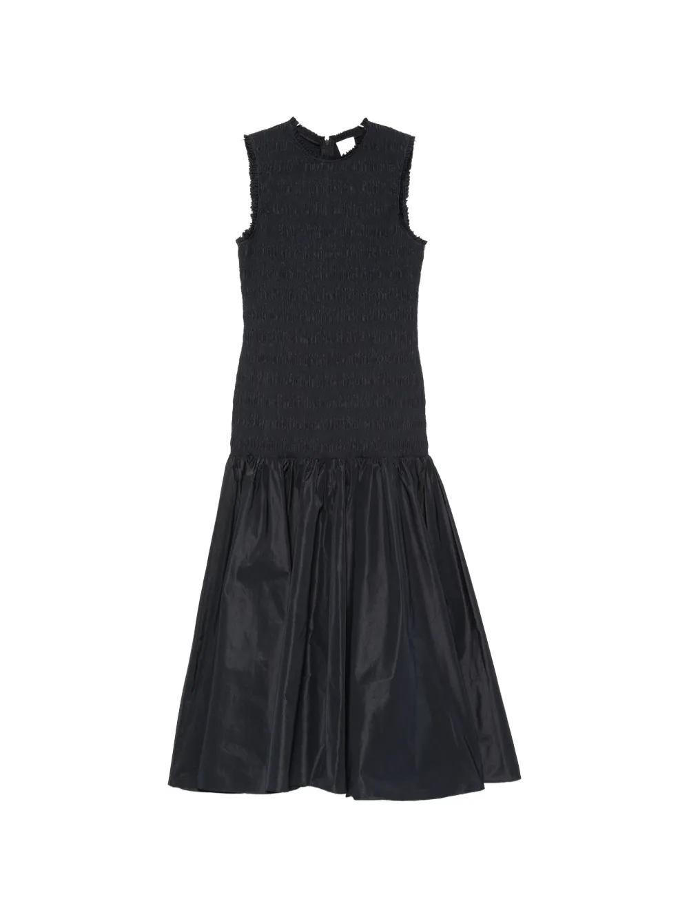 Patou shirred flared maxi dress - Nero