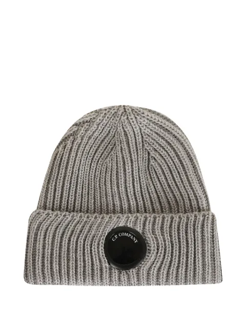 C.P. Company Lens-detail ribbed-knit beanie hat