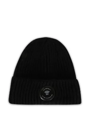 C.P. Company Balaclava De Tricô Com Detalhe De Óculos | Preto