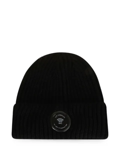 C.P. Company Lens-detail ribbed-knit beanie hat