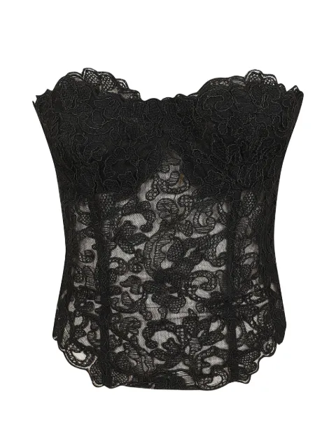 Ermanno Scervino lace-embroidered strapless top
