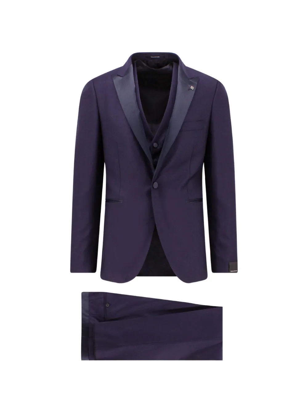 Tagliatore satin-lapel suit (set of three) - Viola