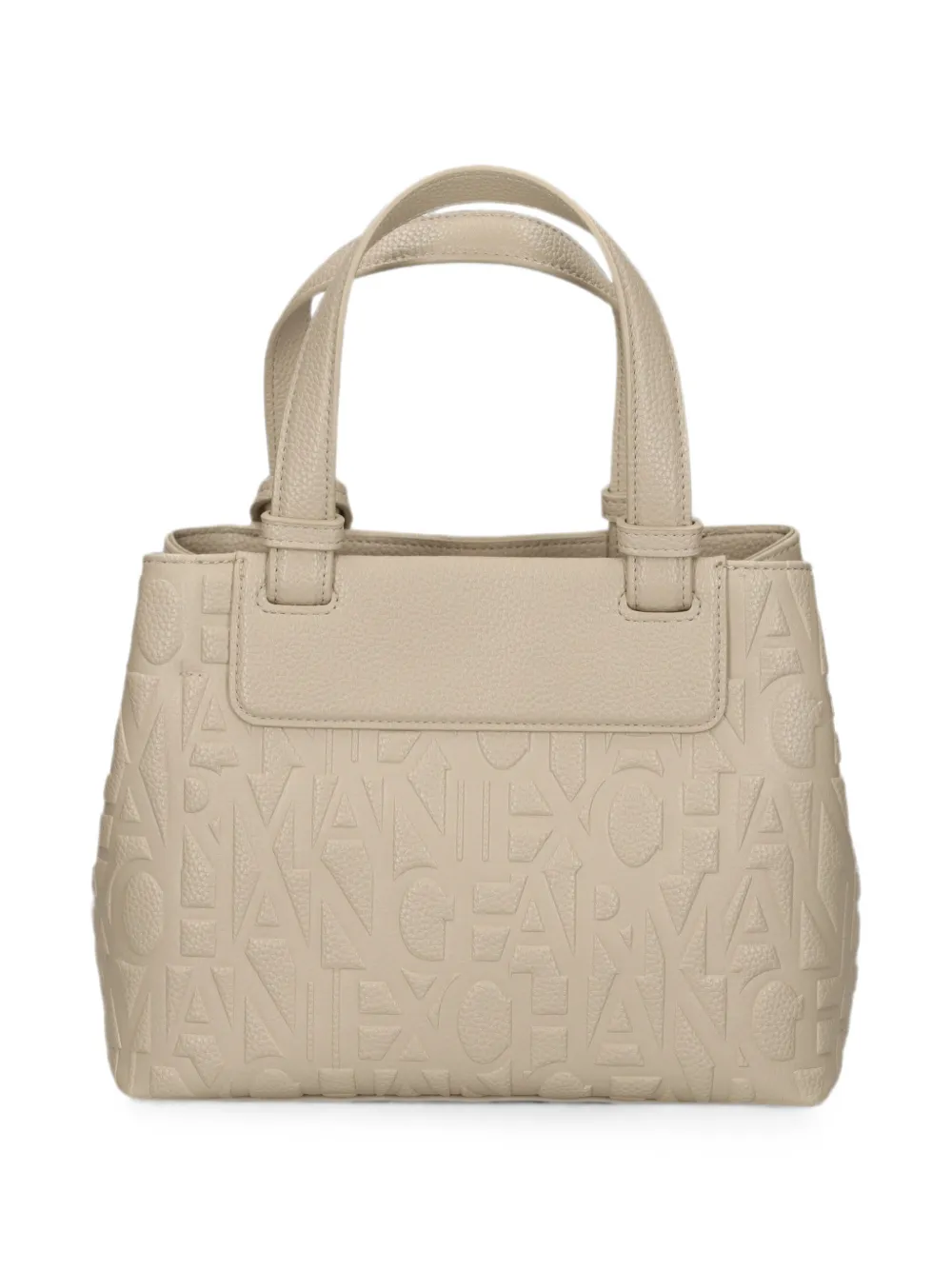Armani Exchange Shopper met logo-reliëf Beige