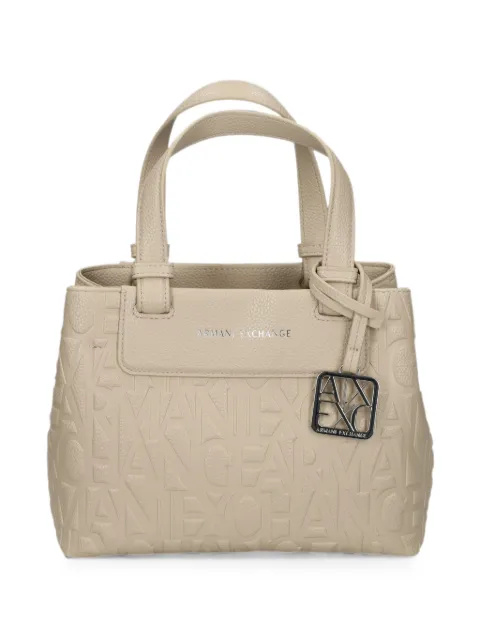 Armani Exchange logo-embossed tote bag