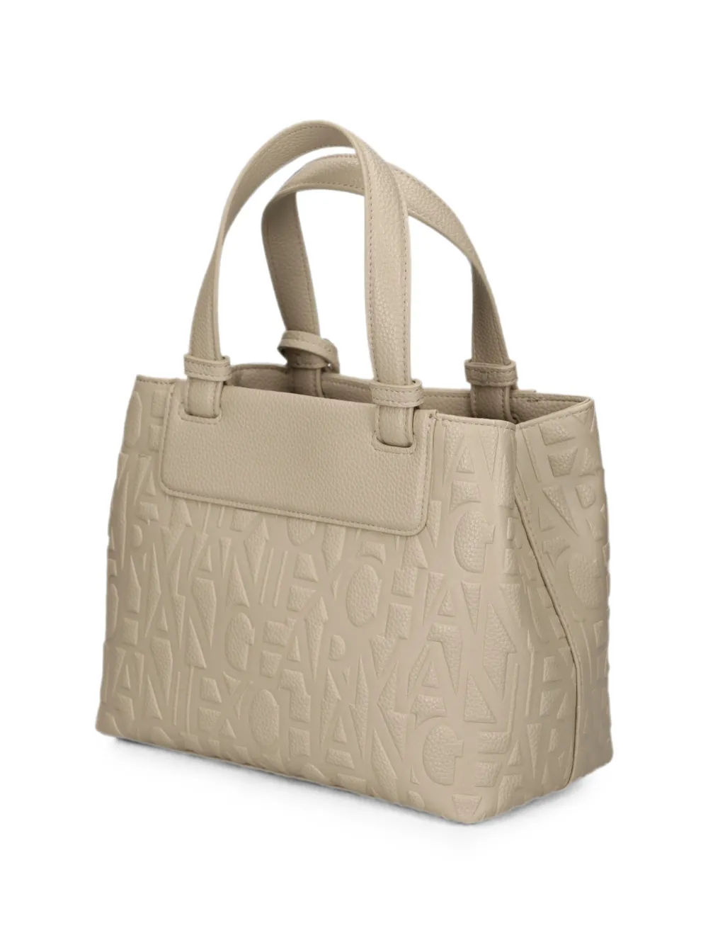 Armani Exchange Shopper met logo-reliëf Beige