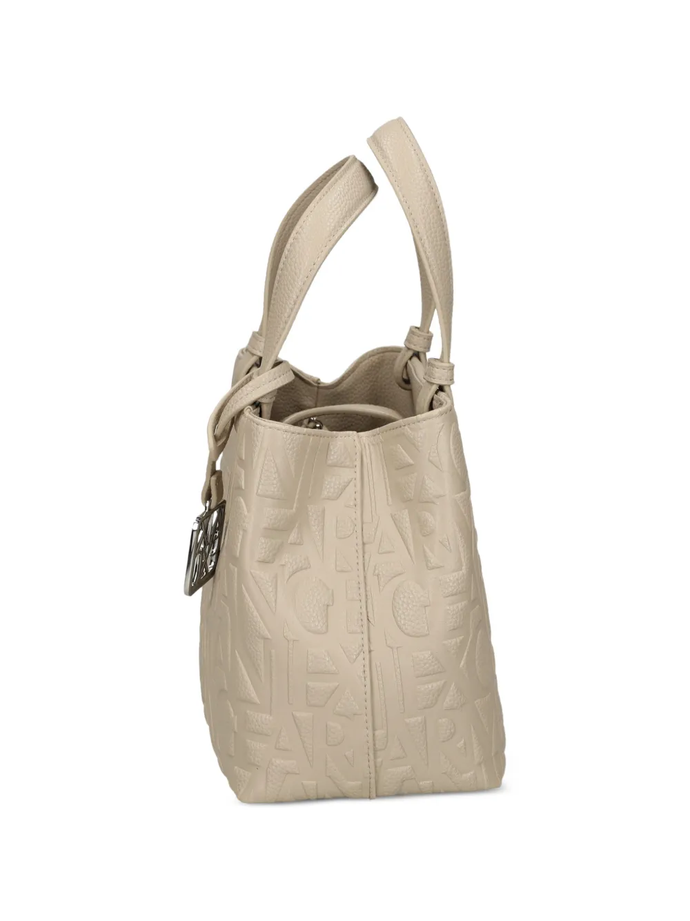 Armani Exchange Shopper met logo-reliëf Beige
