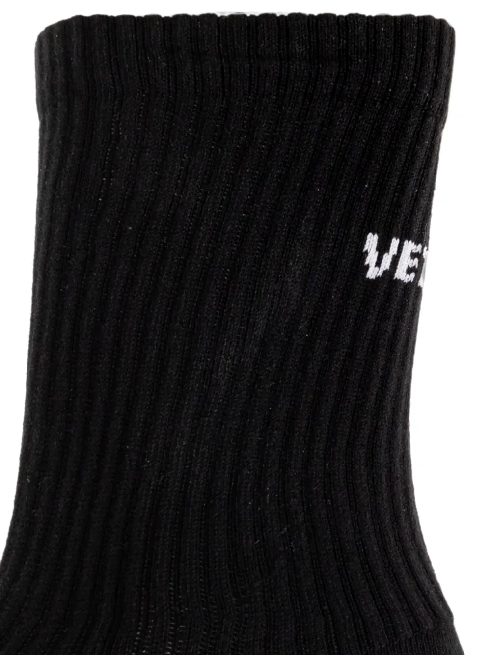 VETEMENTS logo-intarsia socks Zwart
