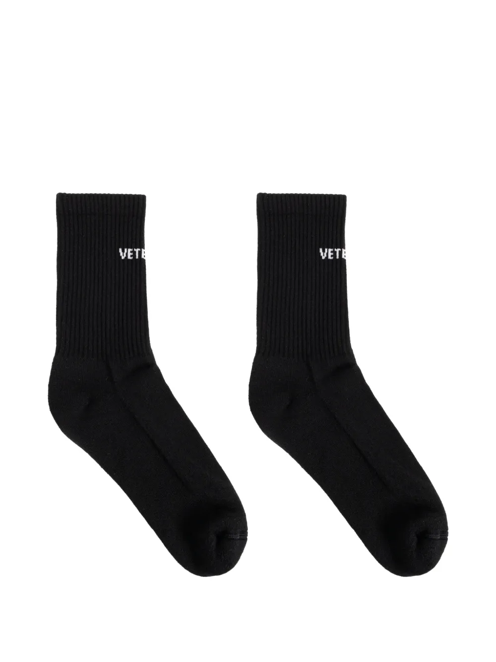 VETEMENTS logo-intarsia socks - Schwarz