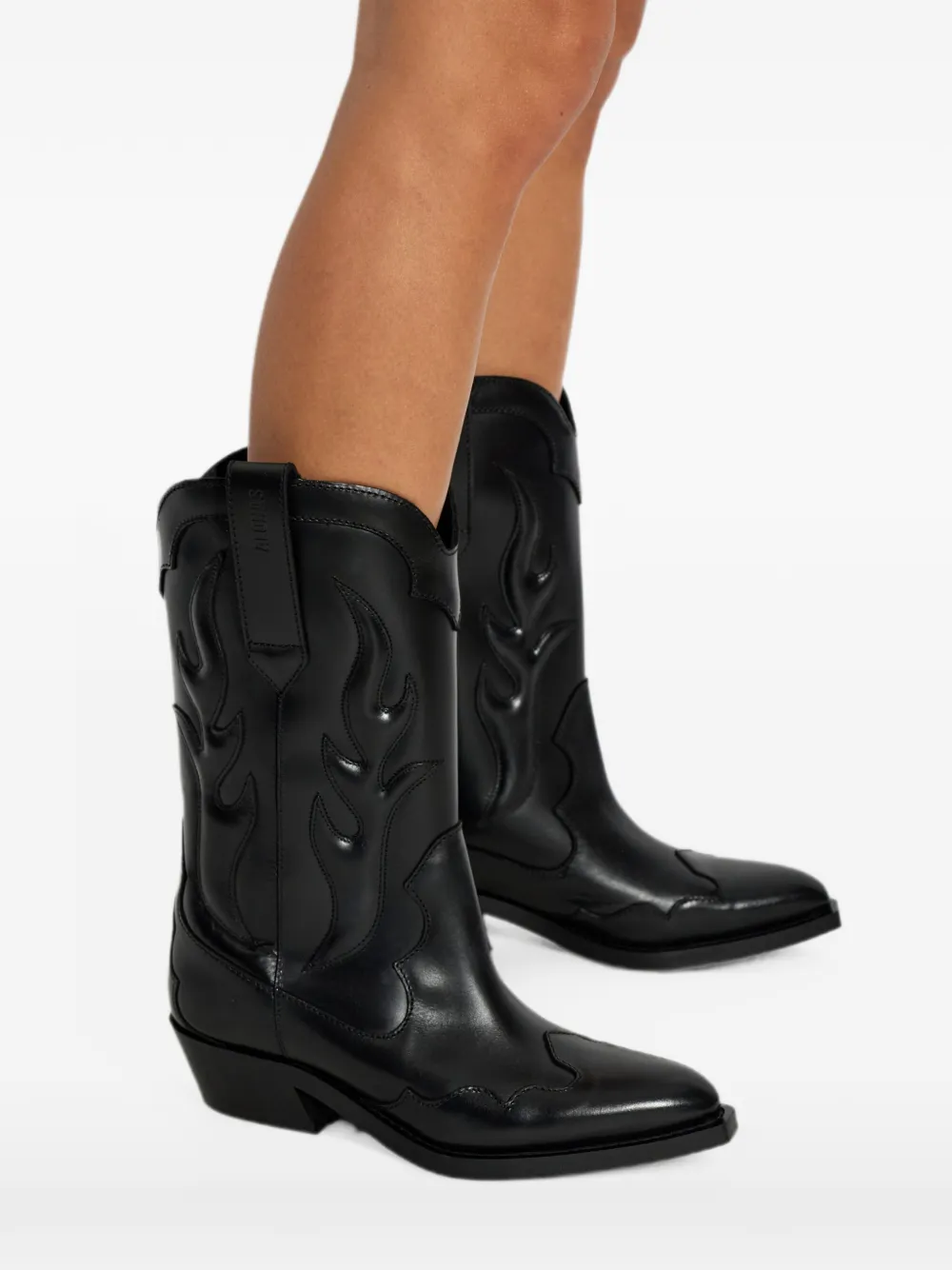 ALOHAS Calyx flame-motif boots Zwart