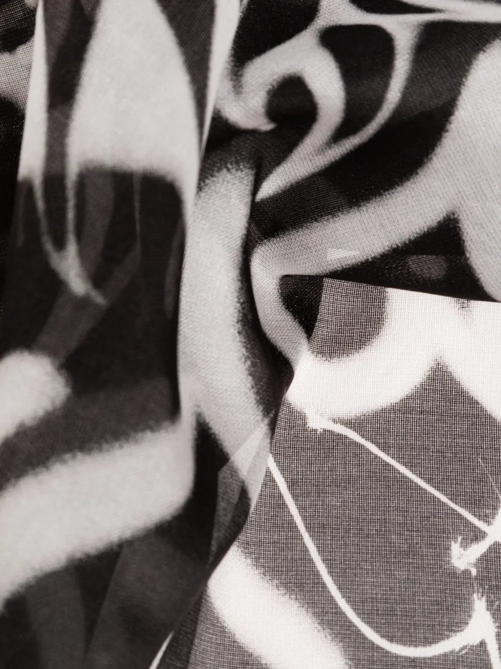 Y-3 Sjaal met print Zwart